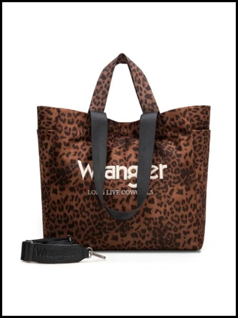 Large Tote Bag for Women with Leopard Print, Multi-Pocket Purse for Travel Work